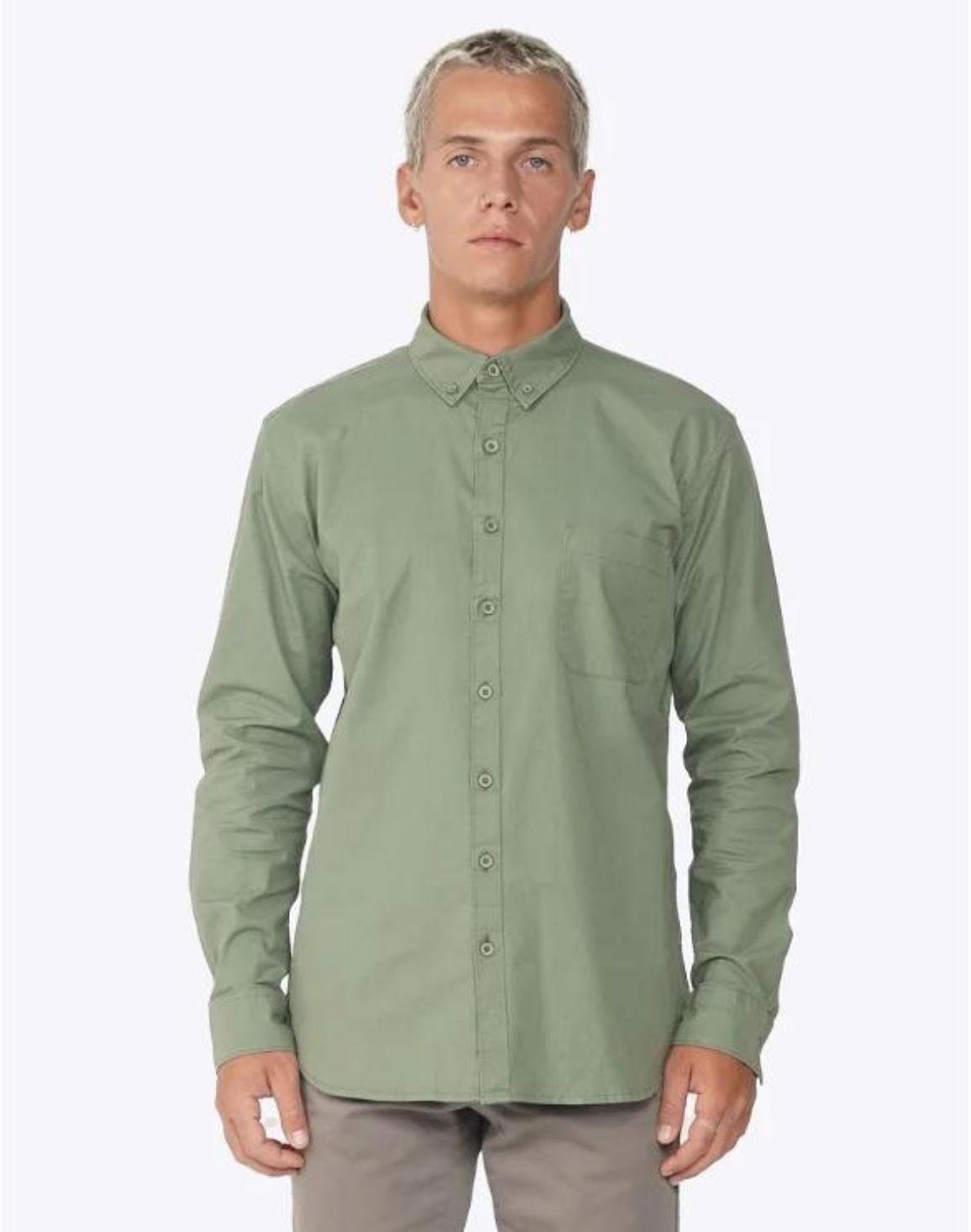 DEEDAT Men's Button Down Collar Casual Shirt